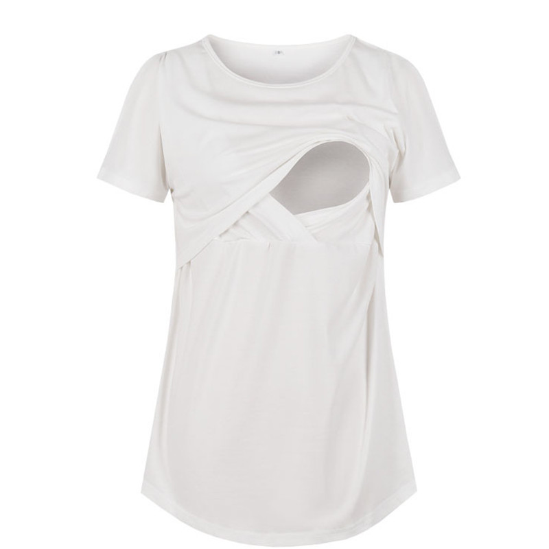 Vasaras jauni sieviešu apģērbi ar īsām piedurknēm tīras krāsas topi zīdīšanas laikā, barojot bērnu ar krūti, grūtnieču blūze grūtnieču apģērbi grūtniecēm, 2022