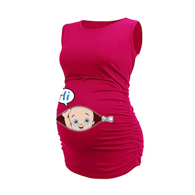 Jauns jauks sieviešu grūtnieču T-krekls ar garām piedurknēm grūtnieču apģērbi gadījuma rakstura apkakles apdrukai, smieklīgi mazuļu skatieni sievietēm grūtniecēm