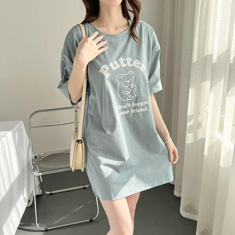 2024 Ljetna majica kratkih rukava za trudnice i dojilje Modni print Ženska odjeća za dojenje Majčine majice za trudnice