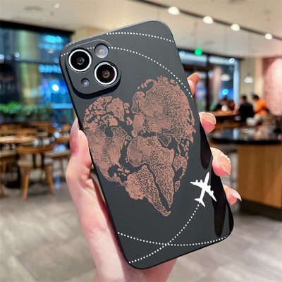 Planes World Map Travel Μαλακή θήκη τηλεφώνου για iPhone 15 11 13 12 Pro Max XS XR X 7 8 Plus SE2022 Κάλυμμα για iPhone 14 Pro Max Θήκες