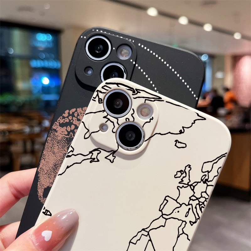 Planes World Map Travel Μαλακή θήκη τηλεφώνου για iPhone 15 11 13 12 Pro Max XS XR X 7 8 Plus SE2022 Κάλυμμα για iPhone 14 Pro Max Θήκες
