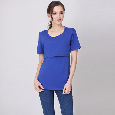 Érzelem anyukák rövid ujjú, bő kismama szoptatási ruhák szoptatós póló Terhes felsők terhes nőknek Summe Tee