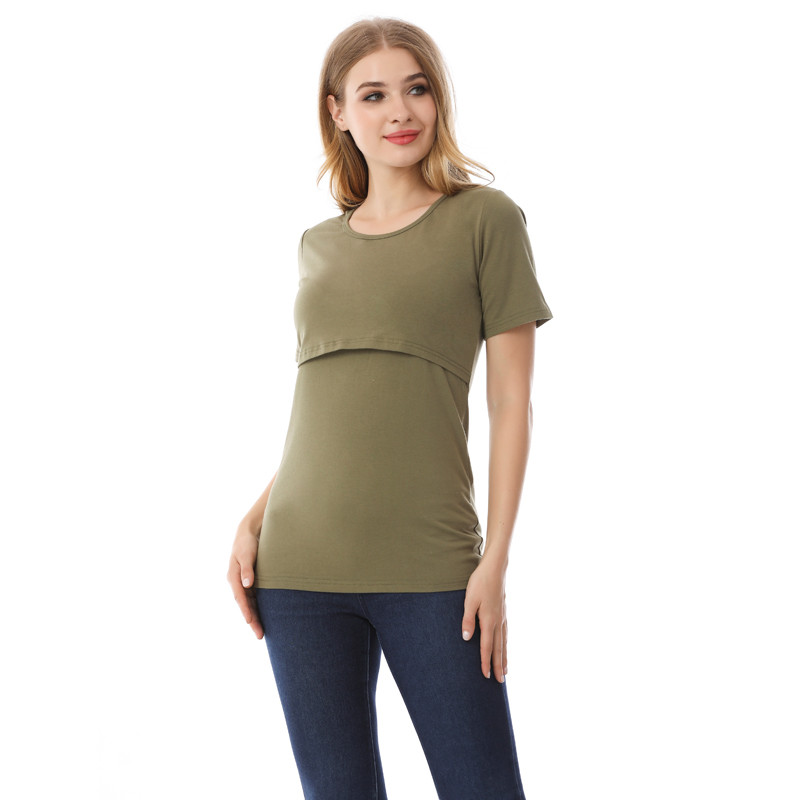 Érzelem anyukák rövid ujjú, bő kismama szoptatási ruhák szoptatós póló Terhes felsők terhes nőknek Summe Tee