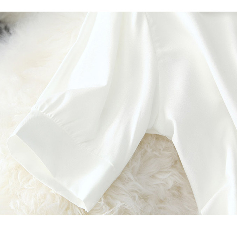 2024. gada vasaras sieviešu balts krekls, pamata blūzes, sieviešu krekls ar pogām, augšpusē sasiets viduklis Eleganti sieviešu tunikas topi 19870. g.