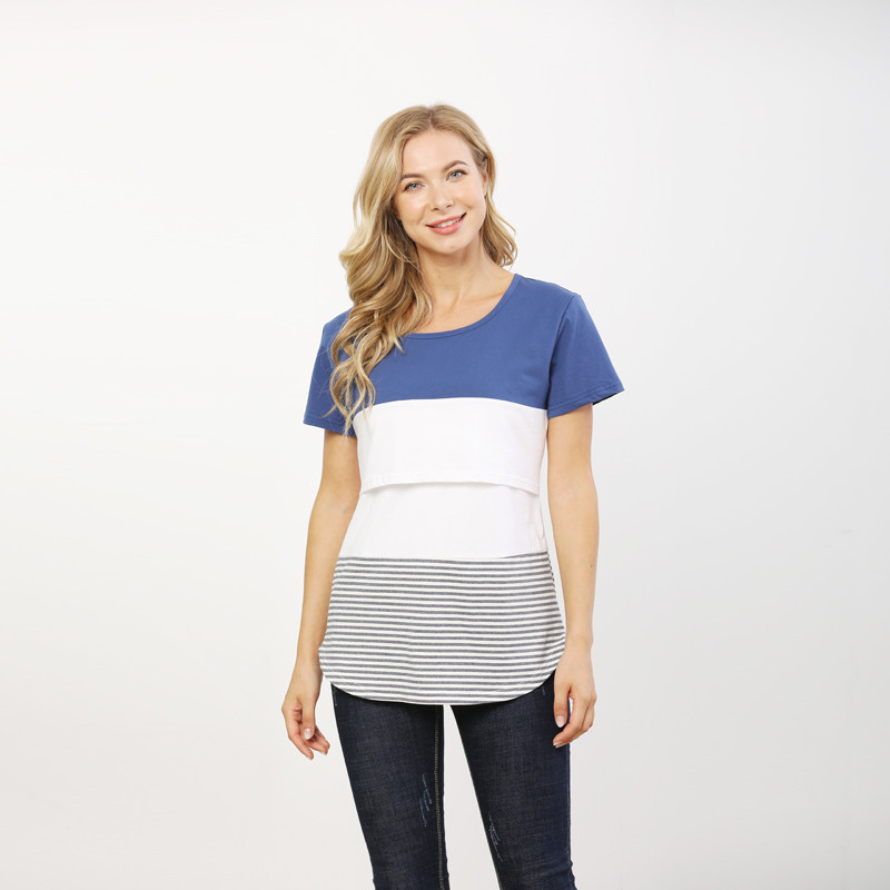 Emotion Moms Jauni Vasaras Grūtnieču Topi Zīdīšanas perioda Īss T-krekls Grūtniecība Zīdīšanas Apģērbs Grūtniecēm