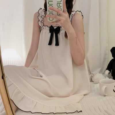 Pidžamu komplekti Sieviešu bezpiedurkņu bantīte Vasaras Forši, saldi guļamtērpi Princeses Mīksti Ērti Atpūtas apģērbi Maigs, mājīgs mājas apģērbs