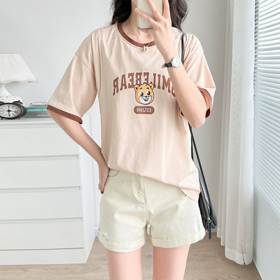 90% bumbac îmbrăcăminte de maternitate cămăși-pentru-femei însărcinate care alăptează tricou cu gât roșu haine pentru alăptare 2024 nou