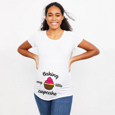 Új európai és amerikai egyszerű kismama viselet nyári angol ábécé nyomdai környakú nagy méretű rövid ujjú póló