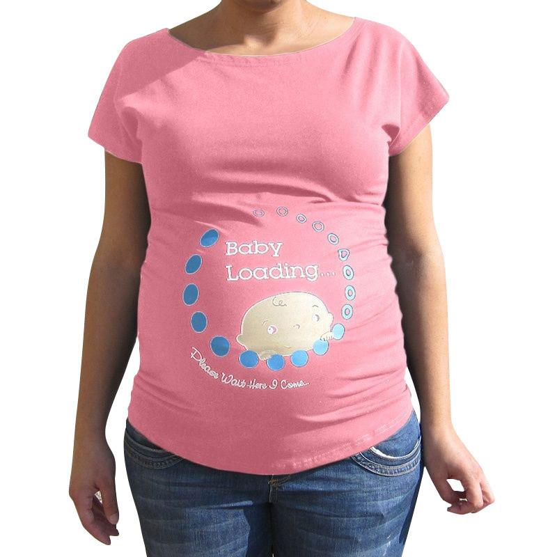 Uued rasedate naiste suvised T-särgid Puuvillased rasedatele mõeldud riided Multikad põetamiskirjad O-kaelusega Rasedus Pikad T-särgid Topid