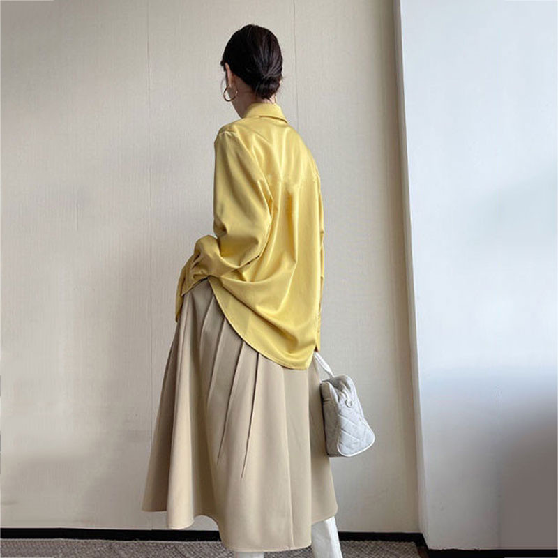 Naiste terava kraega pluusid Prantsuse stiilis luksuslik disainsärk 2023. aasta kevadsuvised topid pikkade varrukatega šikk mood sinine pluus