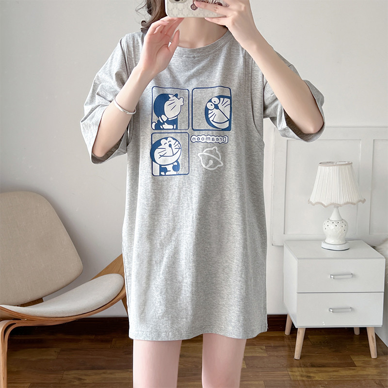 Dugačka majica kratkih rukava za dojenje Ženska odjeća za dojenje Pamučna ljetna odjeća iz crtića za trudnice Odjeća za trudnice 5092