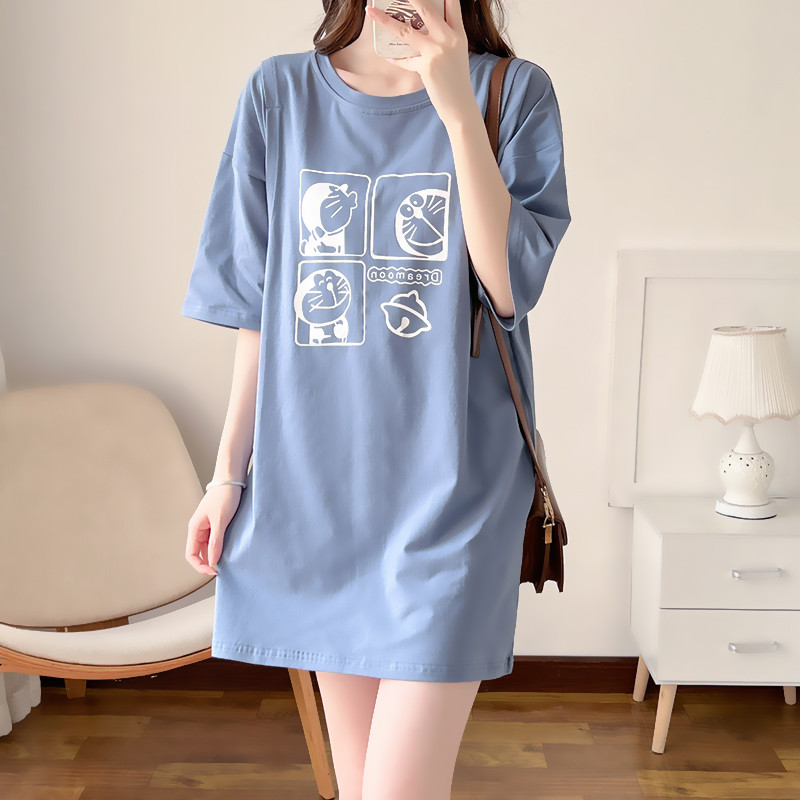 Dugačka majica kratkih rukava za dojenje Ženska odjeća za dojenje Pamučna ljetna odjeća iz crtića za trudnice Odjeća za trudnice 5092