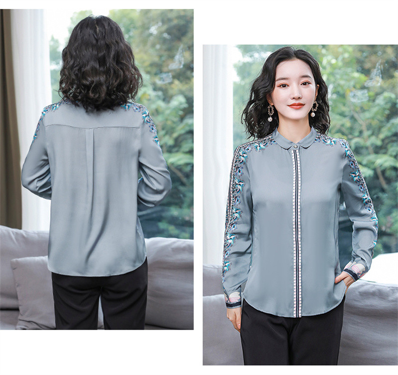 FANIECES S-3XL Blue Fashion Business Särgid Kontori naiste pikkade varrukatega pluus Naiste riided nööbiga särk Suures suuruses naiste topid6260