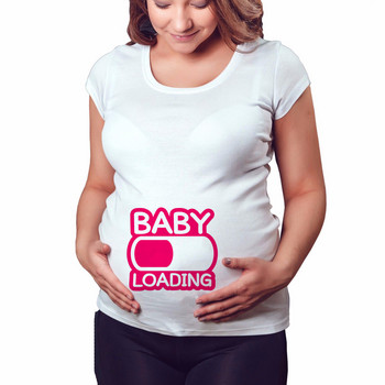 2020 Ολοκαίνουργια γυναικεία ρούχα εγκυμοσύνης Βρεφικά τώρα Loading Pls Wait Μπλουζάκι εγκυμοσύνης Καλοκαιρινό κοντομάνικο μπλουζάκια για έγκυο