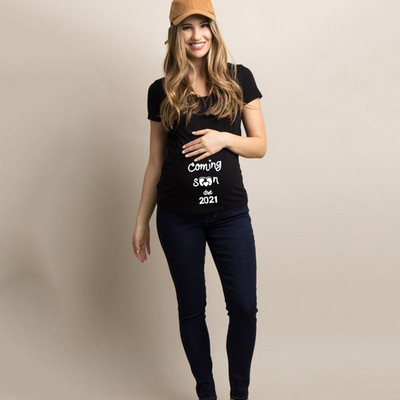 2020. gads. Pilnīgi jauni sieviešu apģērbi grūtniecēm, mazulis, tagad tiek ielādēts Pls, gaidiet, grūtnieču T krekls vasaras īsām piedurknēm grūtnieču T-krekli