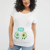 Jauka raksta apdruka Sieviešu grūtnieču krekli ar 3 paciņām sānu rievotiem grūtniecības T-krekliem, augšpuse Tunika Blūze Ikdienas brīvs Mama Apģērbs