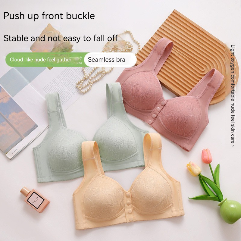 Plāna, ērta bezšuvju priekšējā sprādze grūtnieču zīdīšanas apakšveļa bez tērauda stiprinājumiem liela izmēra sieviešu apakšveļa