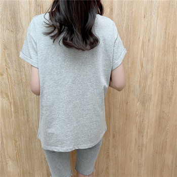 Καλοκαιρινό κοντομάνικο μπλουζάκι θηλασμού παντός αγώνα για έγκυες γυναίκες Μπλούζες θηλασμού Ρούχα θηλασμού Top 2219