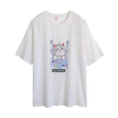 T-krekls grūtniecēm, kas baro bērnu ar krūti Apģērbs barojošām mātēm Vasaras drēbes grūtniecēm 8010B