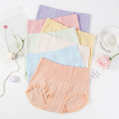 Odjeća za trudnice Ženske gaćice visokog struka s volanima Udobne prozračne gaćice Jednobojne bešavne gaćice za trudnice
