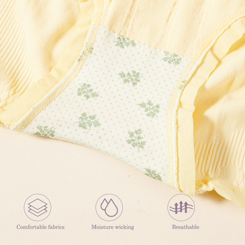 Odjeća za trudnice Ženske gaćice visokog struka s volanima Udobne prozračne gaćice Jednobojne bešavne gaćice za trudnice