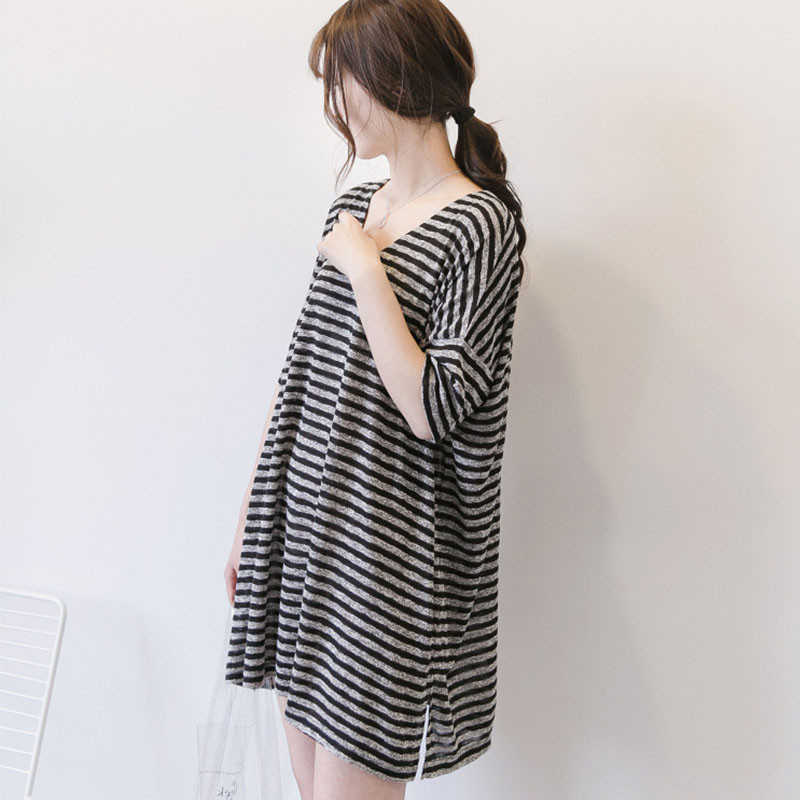 Ljetna trudnička majica za dojenje za dojenje Široke pruge Majice za dojenje Odjeća za dojenje Odjeća za trudnice