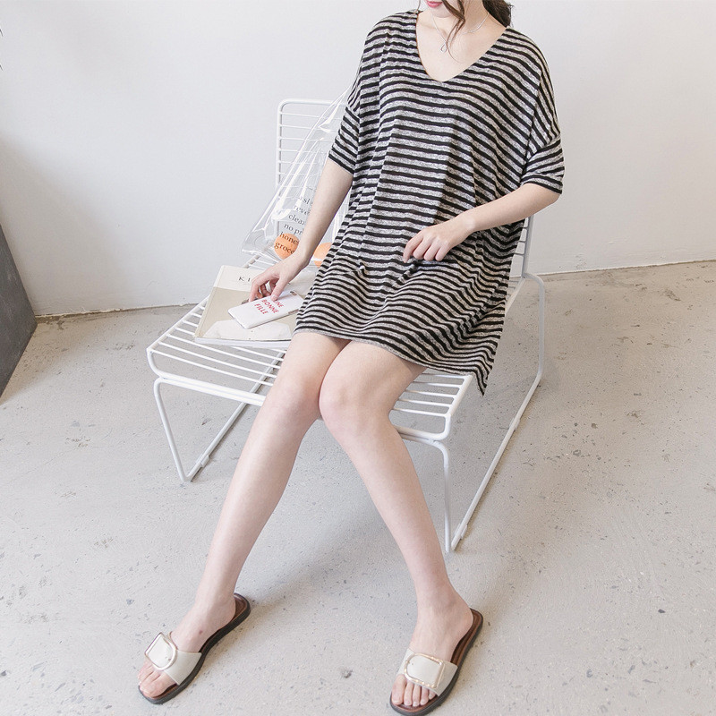 Ljetna trudnička majica za dojenje za dojenje Široke pruge Majice za dojenje Odjeća za dojenje Odjeća za trudnice