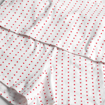 Комплект от 2 части Дамски дневни облекла Сладко сладко сърце с дантелена тапицерия V-образно деколте + ежедневни къси панталони без ръкави Горнище без ръкави Пижами Домашно облекло