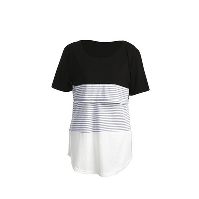 Rinnaga toitmise top Rasedate riided Vabaaja rasedate naiste lühikeste varrukatega T-särk Rasedus Naiste riided Suvised pluusid