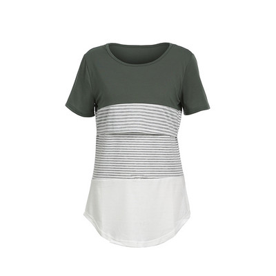 Rinnaga toitmise top Rasedate riided Vabaaja rasedate naiste lühikeste varrukatega T-särk Rasedus Naiste riided Suvised pluusid