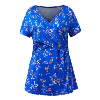 Ženska majica za dojenje Majice za dojenje Točkasta majica kratkih rukava Plus veličina S-2XL Majice za trudnice 2023.