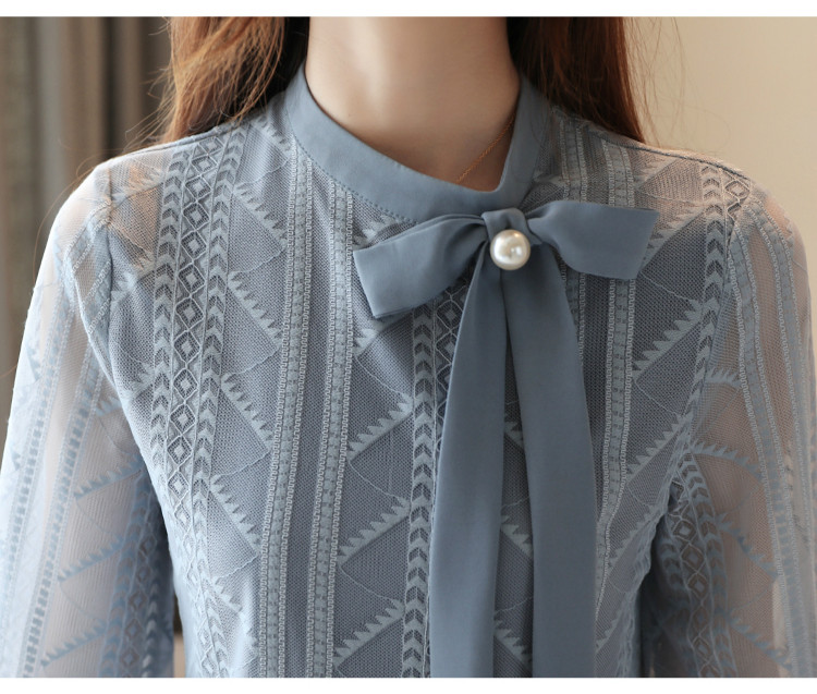 Blusas Mujer De Moda 2024 Bluză Femei cu mânecă lungă Bluze pentru femei Cămăși cu guler vertical Bluză din șifon din șifon Cămașă Topuri Blusa B910