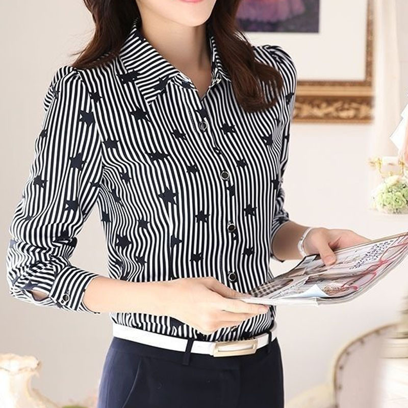 2024, noi, primăvară, toamnă, imprimeu, buton, gât polo, îmbinat, modă, simplitate, subțire, cu mânecă lungă, cămașă cu dungi pentru navetiști.