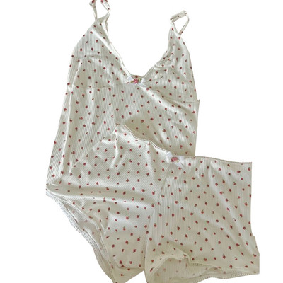 Sieviešu Y2k 2 daļīgs mežģīņu pidžamu komplekts bez piedurknēm ar V kakla izgriezumu Cami top ar šortiem pidžamu komplekti naktsveļa mājas apģērbs