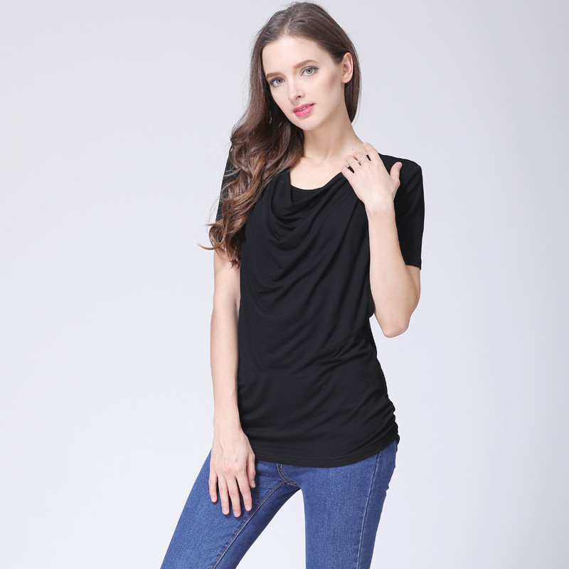 Modal vasaras grūtnieču apģērbi ar īsām piedurknēm grūtnieču T-krekli zīdīšanas apģērbi grūtniecēm, kas baro bērnu ar krūti. Bezmaksas piegāde