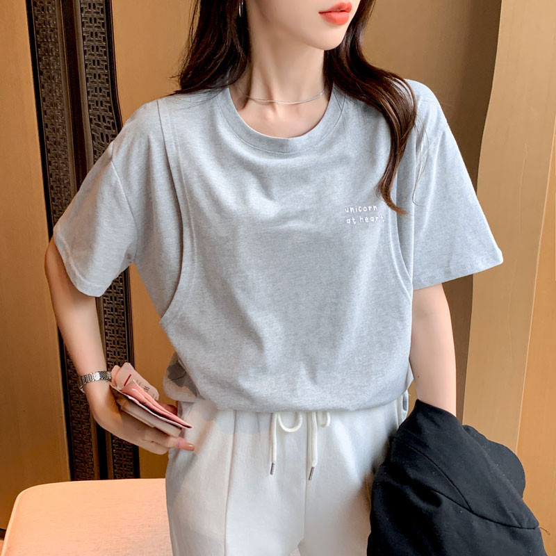 Puuvillased rasedate topid Suvised lühikeste varrukatega T-särk Rasedus Imetav T-särk Ema Naine Imetavad riided Imetamise T-särk