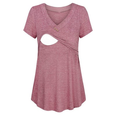 Majice za trudnice Ženska udobna tunika kratkih rukava Majica za dojenje Majica za trudnice Ženska odjeća za mame Majica