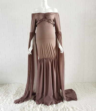 Rasedate fotograafia pikk kleit Bodycon veniv raseduskleit fotosessiooniks Raseda naise maxi kleit