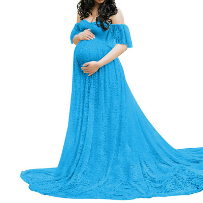 Sieviešu mežģīnes grūtnieču kleita ar īsām piedurknēm, garām piedurknēm, fotografēšana, kleita ar piedurknēm, kleita grūtniecēm, fotosesija Vestido