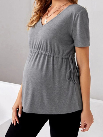 Vasaras Grūtnieču Apģērbi Grūtnieču Topi Grūtnieču T-krekli Grūtnieču Apģērbi Grūtniecēm Eiropas Liels izmērs