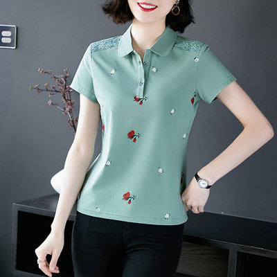 Vasaras augstas kvalitātes vasaras jauni sieviešu polo krekli ar īsām piedurknēm.