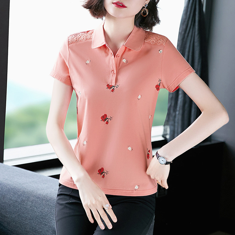 Vasaras augstas kvalitātes vasaras jauni sieviešu polo krekli ar īsām piedurknēm.