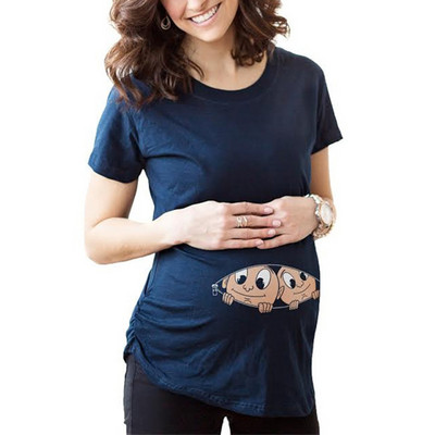 Jauna grūtniece, baro bērnu ar krūti, drēbes grūtniecēm, mazulis, skatoties, T krekls, grūtniecība, gaidīšanas māmiņa, tops mammai krekls