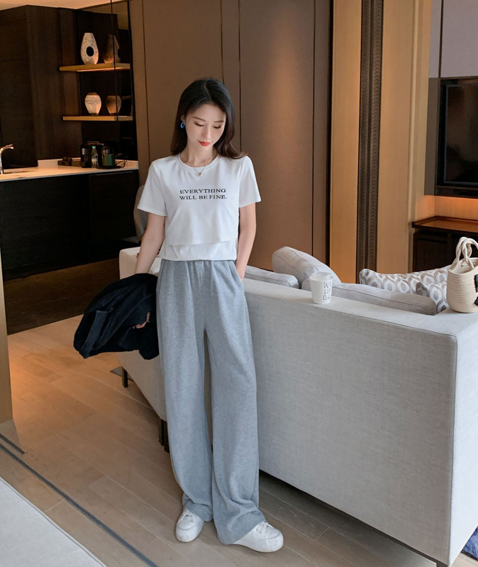 Sünnitusjärgne ema ümara kaelaga lühikeste varrukatega imetav T-särk Suveriided rasedatele naistele 19087