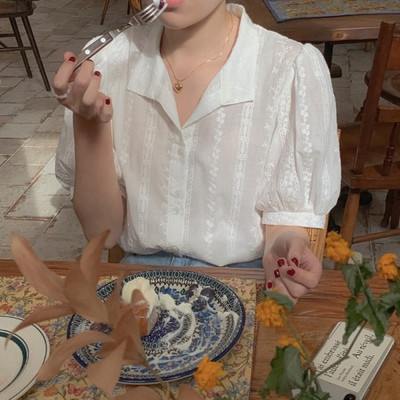 Krekli Sieviešu Blūzes ar V veida kakla izgriezumu, krekli un topi korejiešu stila sieviešu apģērbi Eleganti vienkrāsaini brīvā laika šifona blūzes