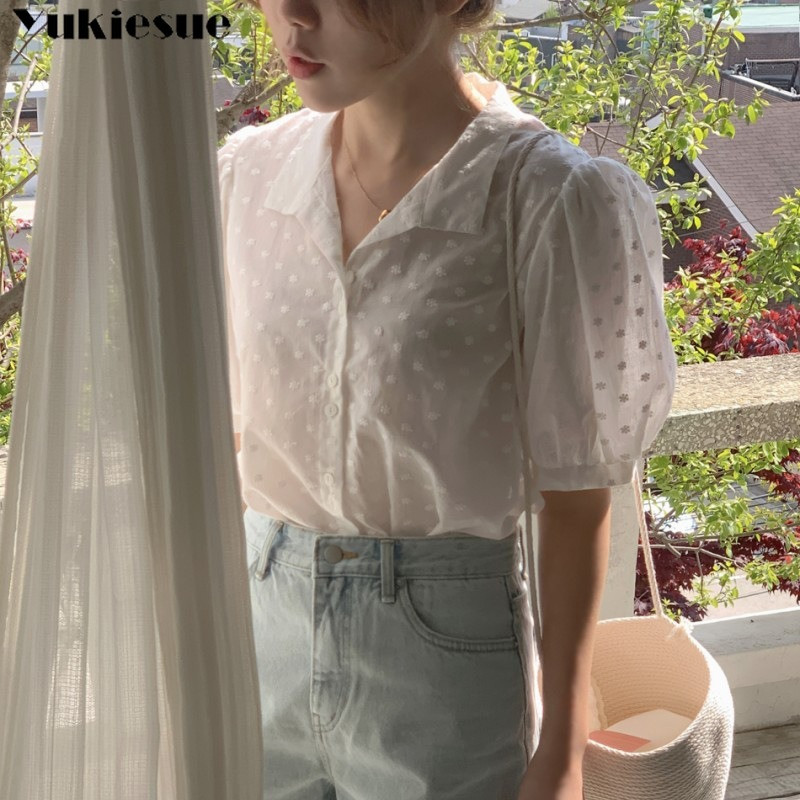 Krekli Sieviešu Blūzes ar V veida kakla izgriezumu, krekli un topi korejiešu stila sieviešu apģērbi Eleganti vienkrāsaini brīvā laika šifona blūzes