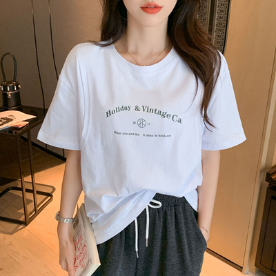 Tricouri ocazionale de vară de maternitate pentru alăptare, din bumbac, cu litere imprimate, cămașă de maternitate pentru mamă, mai sus