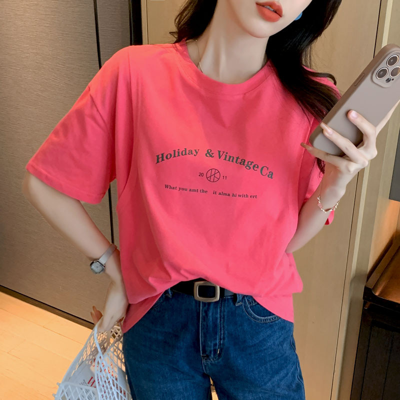 Tricouri ocazionale de vară de maternitate pentru alăptare, din bumbac, cu litere imprimate, cămașă de maternitate pentru mamă, mai sus