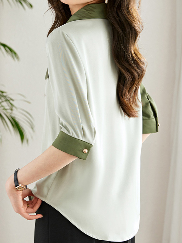 Krekls ar īsām piedurknēm sievietēm Jauni brīvi topi Ikdienas šifona blūze Sieviešu korejiešu modes apģērbi 2023. gada vasarā Blusas Mujer