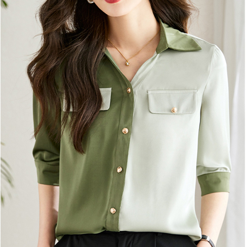 Krekls ar īsām piedurknēm sievietēm Jauni brīvi topi Ikdienas šifona blūze Sieviešu korejiešu modes apģērbi 2023. gada vasarā Blusas Mujer